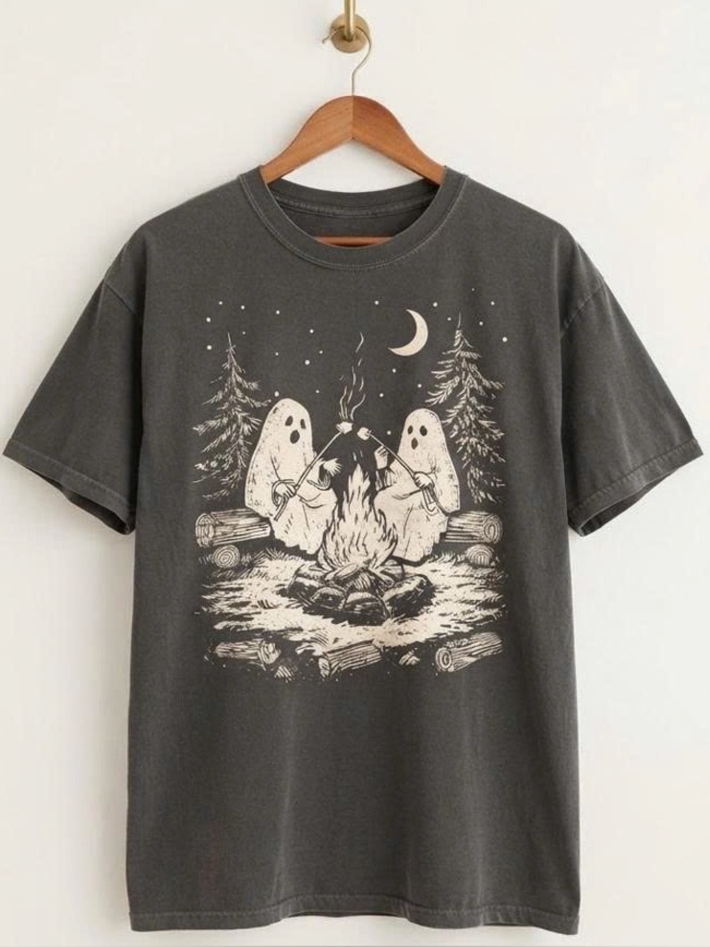 Ghost Campfire Graphic Tee - Charcoal